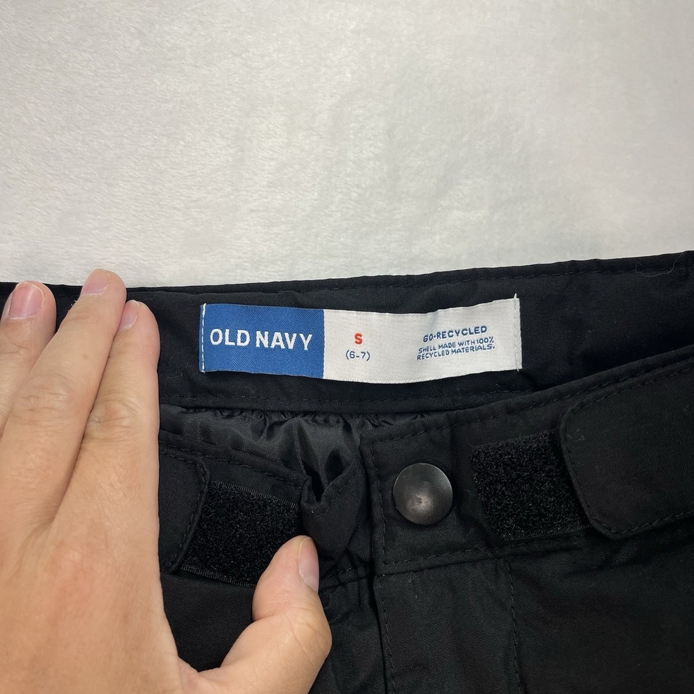 Old Navy Snow Pants Unisex Kids Small 6-7 Black Winter Snowboard Ski Tubing - Picture 4 of 7